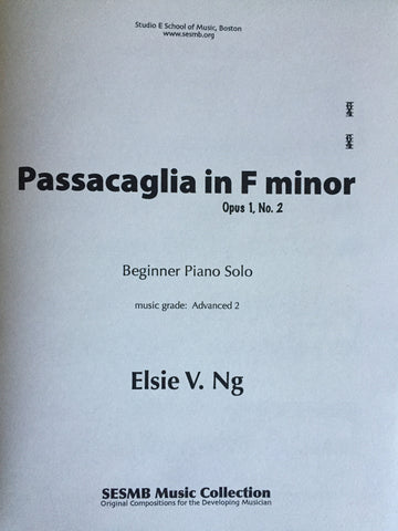 Passacaglia in F minor, Op.1, No.2
